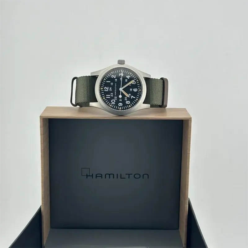 Hamilton Khaki Field Mechanical Textile Band Men's Watch- H69529933